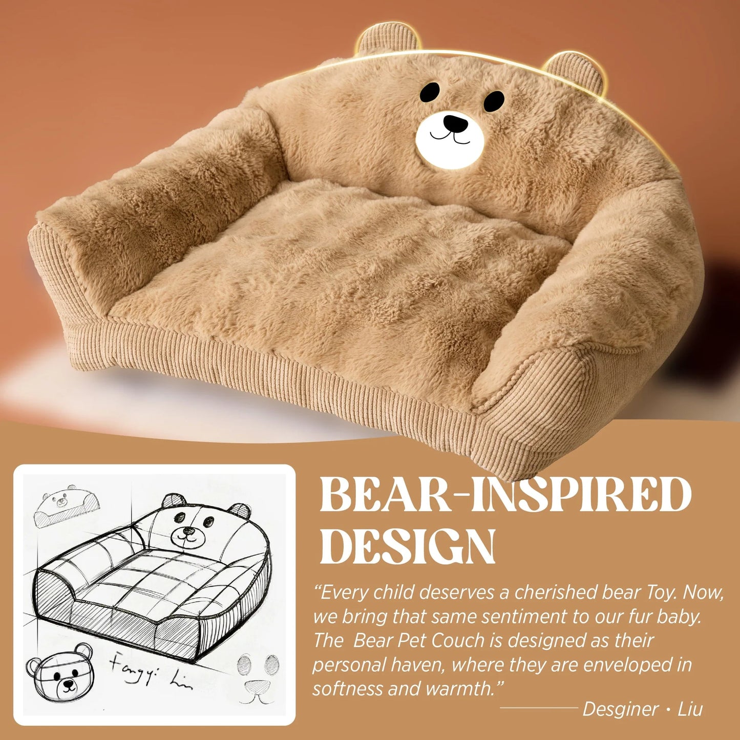 Lesure Cute Bear Pet Couch