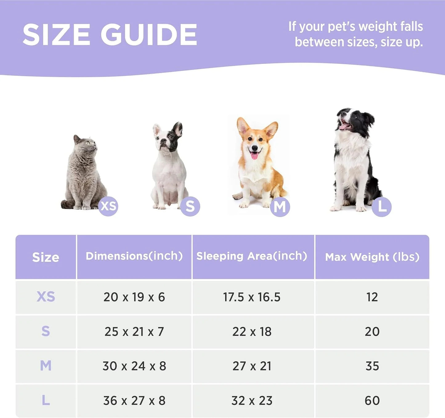 Lesure Rectangle Pet Bed